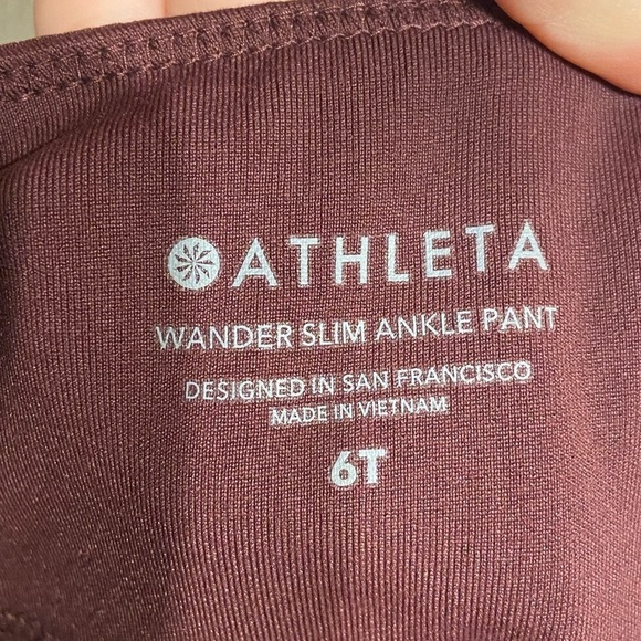 Athleta Burgundy Wander Slim Ankle Pant 6T - Picture 11 of 13